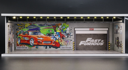 G Fans 1/64 Diorama FAST & FURIOUS GARAGE W/ LED #710016