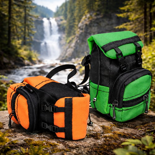 RC 1/8 Scale CARGO BACK PACK Scale Accessories (2 PACK) -ORANGE + GREEN -