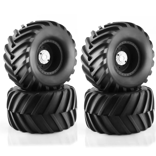 RC 1/10 MONSTER TRUCK Wheels / Tires 133mm (4pcs) Set -BLACK-