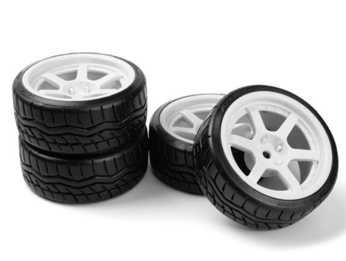 HPI Drift WHEELS Falken Azenis Tire/HRE C106 Wheel White (6m) -4pcs- #160248