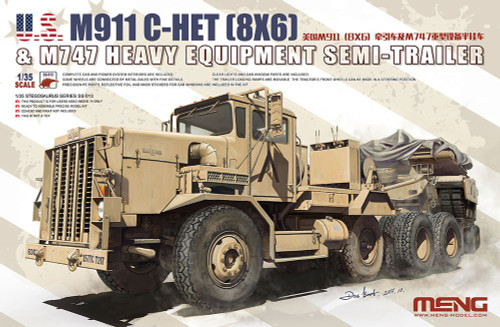 Meng 1/35 U.S. M911 C-HET(8X6) & M747 Heavy Equipment Semi-Trailer Model Kit