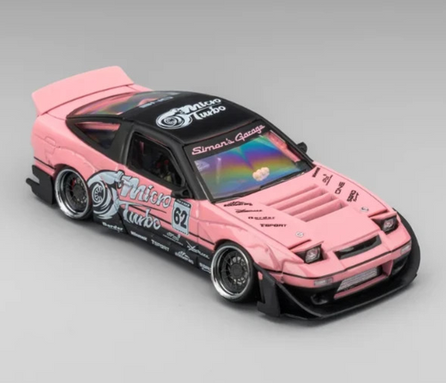 MT 1/64 NISSAN 180SX Rocket Bunny w/ Pop Up/Interior/Engine Die Cast -PINK-