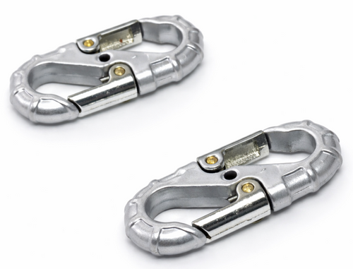 RC 1/10 Scale TOW HOOK Heavy Duty METAL SHACKLE Quick Release (2PCS) -SILVER-