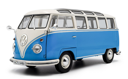 1/18 VW BUS VOLKSWAGEN T1 SAMBA 1962 Model Car -BLUE-