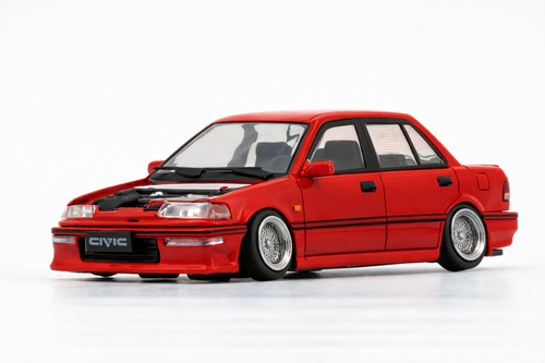 BM 1/64 Die Cast HONDA CIVIC EF2 (LHD) Model Car *RED* #64B0401