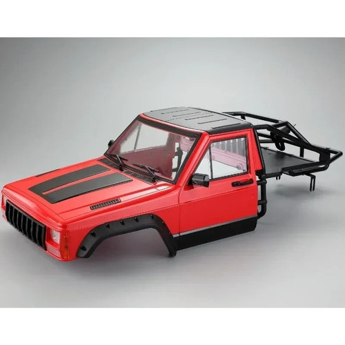RC Scale Truck Body Shell 1/10 CHEROKEE HALF CAB Hard Body 313mm -RED-