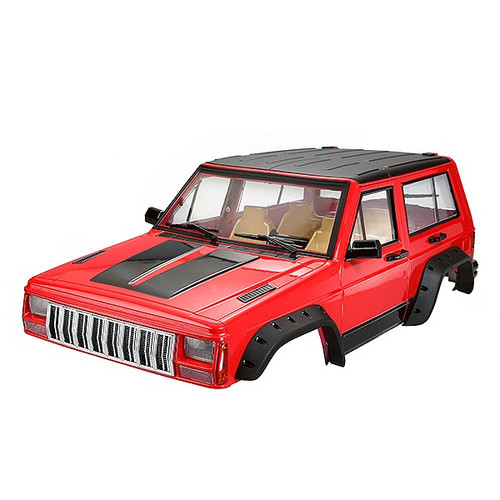 1/10 JEEP CHEROKEE Scale Truck Hard Body w/ Interior 313mm RED