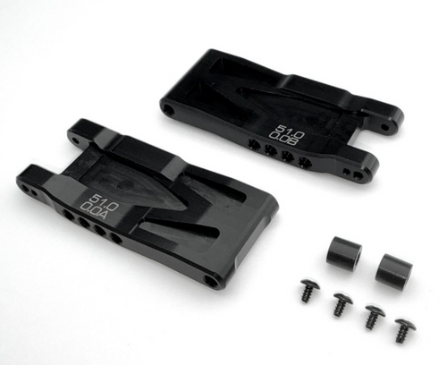 ReveD Aluminum HT REAR LOWER SUSPENSION ARM (51mm, 0D) -BLACK- #RD-024-0
