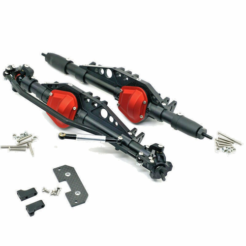  For AXIAL WRAITH Scorpion Poison METAL AXLES Front + Rear W/ Internals -BLACK-