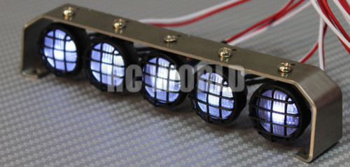 R C Scale Accessories All Metal LIGHT BAR WITH L.E.D LED LIGHTS