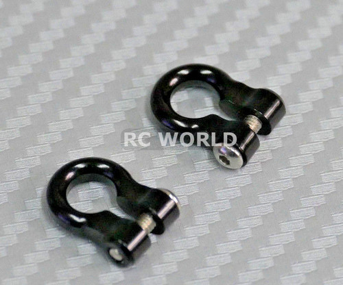 RC 1/10 Scale Truck Accessories METAL ANCHOR SHACKLES BLACK (2)