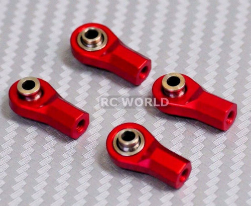 M3 METAL ROD ENDS For Aluminum Link Ends RED (4PCS)