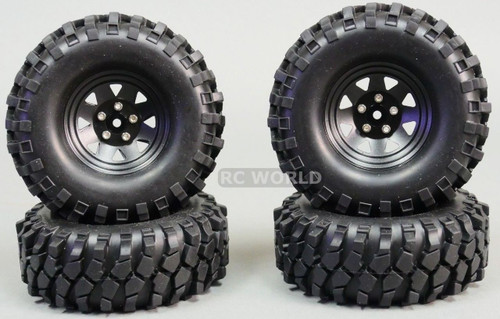 1/10 SCALE TRUCK RIMS 1.9 STEEL STAMPED Beadlock Wheels 105MM Big Treads