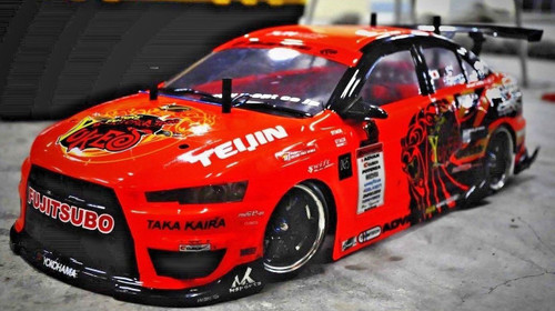 1/10 RC Car DECALS Mitsubishi Evolution YUKES TIGER V2 Decals Stickers 13x9