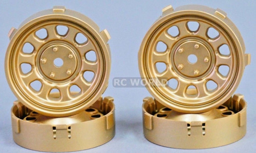 Tetsujin SUNFLOWER RC Car 1/10 WHEELS GOLD Adjustable Offset 3-6-9mm -4 RIMS