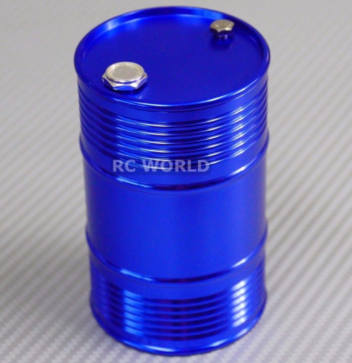 RC 1/10 Scale Accessories METAL ALUMINUM DRUM CONTAINER Liquid Storage BLUE