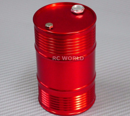 RC 1/10 Scale Accessories METAL ALUMINUM DRUM CONTAINER Liquid Storage RED