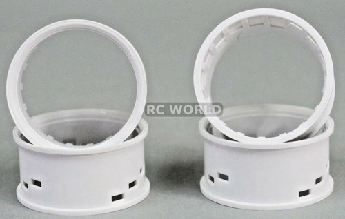 Tetsujin RC Car Wheels LIPS  Adjustable Offset  -Heavy White Lip- (4 pcs ) TT-7520