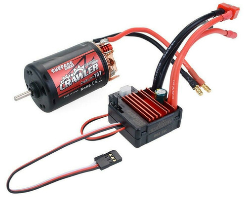 1/10 RC  550 Motor + ESC Package Waterproof 80A For Trucks 10T 5 Pole