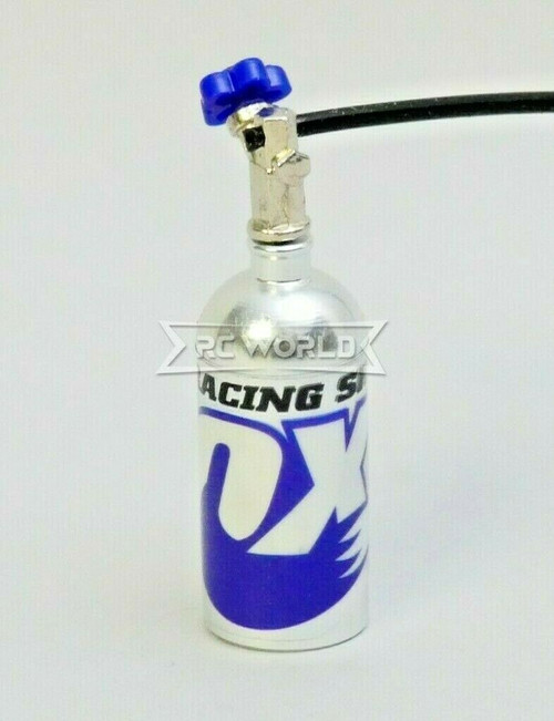 1/10 Scale Metal NITROUS NOS Bottle FOX Racing w/ Line BLUE