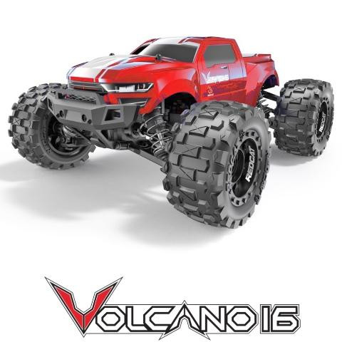 RC 1/16 Volcano Mini Monster Truck 4WD 2.4ghz -RTR- Red