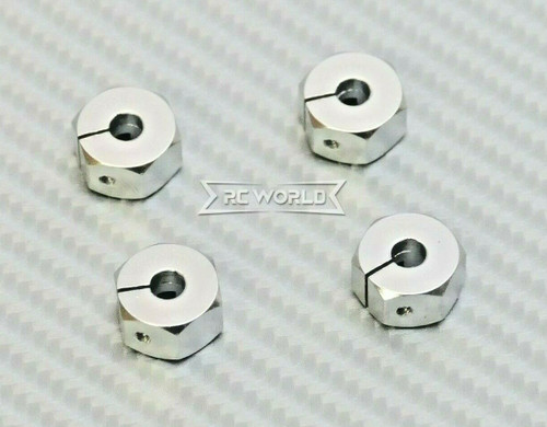 1/10  Anodized Aluminum 8MM WHEEL Spacer 12MM HUB -4 pcs- SILVER