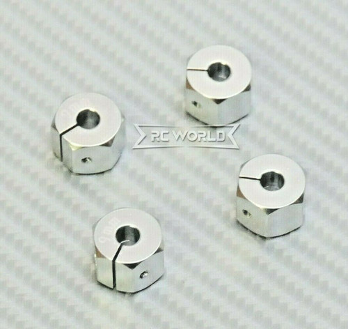 1/10 Anodized Aluminum 10MM WHEEL Spacer 12MM HUB -4 pcs- SILVER