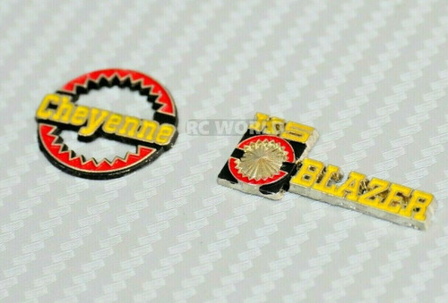 1/10 Metal 3D CHEVY BLAZER K5 Cheyenne Metal Logo Badge (2pcs)