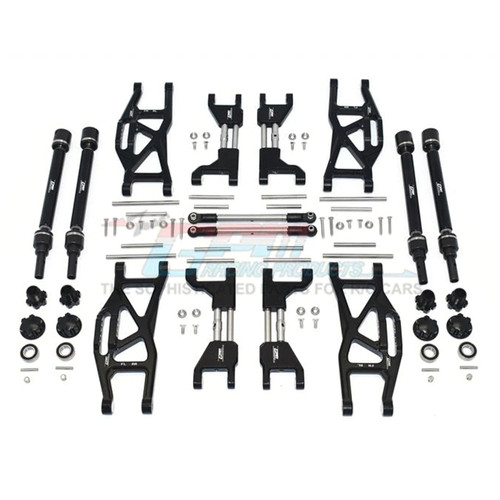 GPM For Traxxas Maxx 4S Wide Suspension & Drive Shaft Kit #TXMS100 BLACK