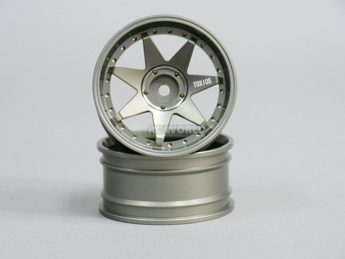 1/10 RC Metal RIMS 7 Star DRIFT WHEELS Rim Lightweight 52x26 MM BLACK ...