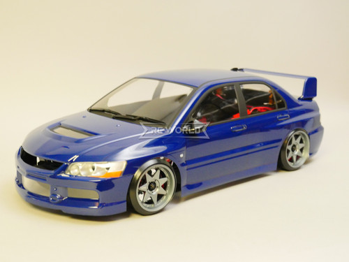 1/10 RC Car BODY Shell Mitsubishi EVO 9 *FINISHED* 190mm BLUE