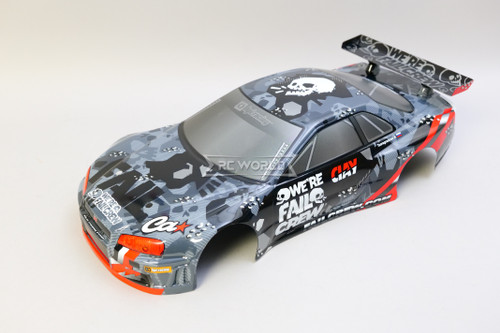 HPI 1/10 RC Car BODY Shell NISSAN SKYLINE R34 Fail Crew 200mm -FINISHED- 