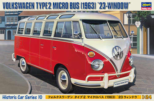 自動車 MOON Equipped Volkswagen Type 2 Hasegawa 1/24 Volkswagen Type 2 Micro Bus 'Moon Equipped Plastic Model
