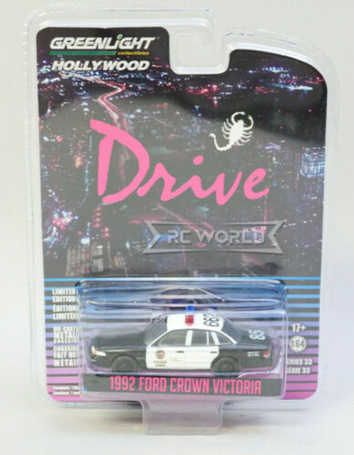 Green Light Hollywood 1/64 Die Cast 1992 FORD CROWN VICTORIA Police Car