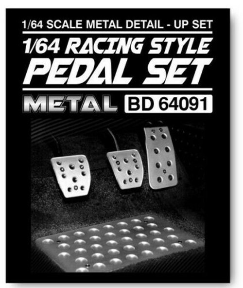 1/64 Metal Throttle Brake PEDALS + FLOOR Boards Set For Diecast Models