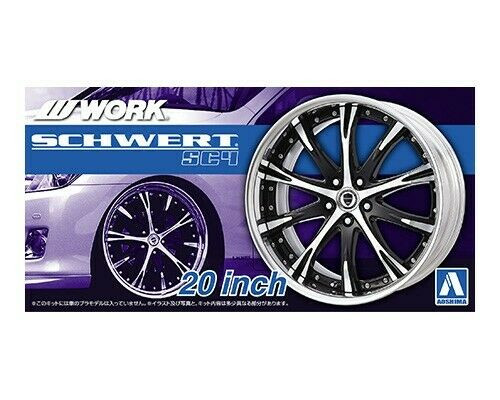 Aoshima 1/24 WORK SCHWERT SC4 20inch Model Wheel Set