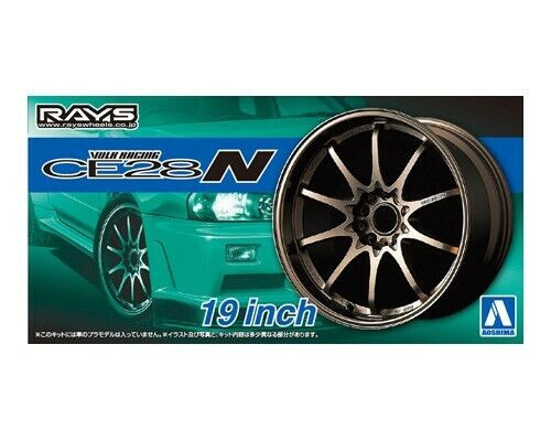 Aoshima 1/24 VOLK RACING GT-C 19inch Model Wheel Set