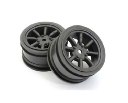 Kyosho 1/10 Wheels Vintage 8 Spoke WATANABE Rims -BLACK- (2PC) #FAH706BK