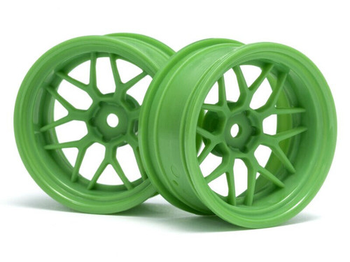 HPI 1/10 TECH 7 WHEEL 26mm GREEN 9mm OFFSET (2pcs) #116532