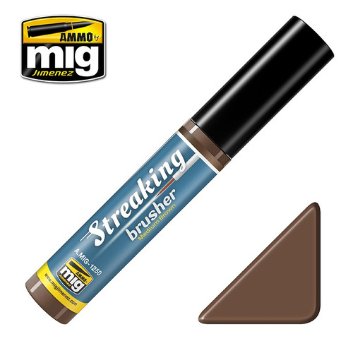 Ammo Mig PAINT PEN Streaking brusher - Medium Brown