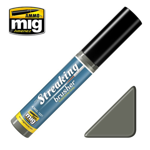 Ammo Mig PAINT PEN Streaking brusher - Cold Dirty Grey 