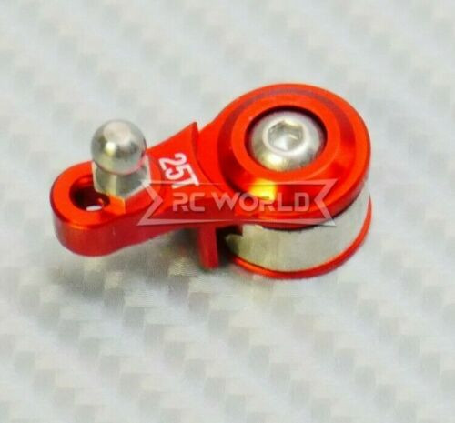 Braccio Servo Saver In Alluminio 25T Per Auto RC 1/10 1/8 1/12 - Colore Rosso, Con Viti E Dadi