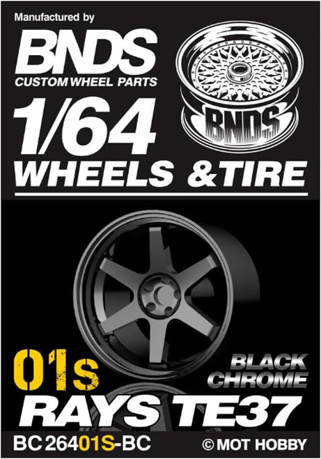 1/64 Plastic WHEELS RIMS TIRES For Diecast Models -RAYS TE37-01