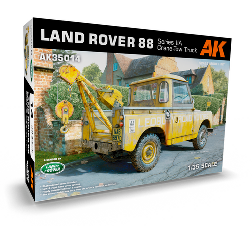 Ak 1/35 LAND ROVER 88 Crane Tow Truck Series IIA Model Kit #AK35014