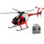 RC HELICOPTER 5 Blade HUGHES MD500 W/ Gyro 6CH 2.4ghz-RTF-*RED*