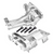 GPM For Traxxas FRONT + REAR BULKHEAD For 1/5 X MAXX 8S XRT 8S #XRT1213 -SILVER-