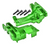 GPM For Traxxas FRONT + REAR BULKHEAD For 1/5 X MAXX 8S XRT 8S #XRT1213 -GREEN-