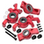 GPM For Traxxas OVERSIZE STEERING HUBS For 1/5 X MAXX / XRT #TXM2122N -RED-