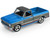 GL 1/64 CHEVY 1972 CHEYENNE C10 Short Bed Pick Up Truck -BLUE/GRAY-30567