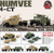 BM 1/64 Die Cast HUMVEE 4-CT Hummer Model Truck -GRAY- #64B0461
